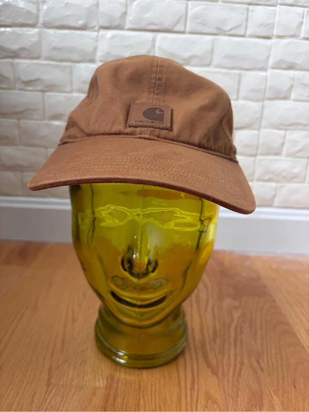 Carhartt Men's Brown Canvas Baseball Cap with Front Logo Patch